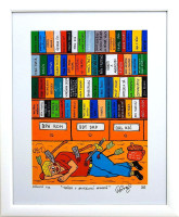 Vražda v univerzitní knihovně - František R. Čech - signovaný umělecký tisk v rámu